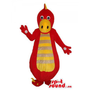 Mascote Dinossauro vermelho...
