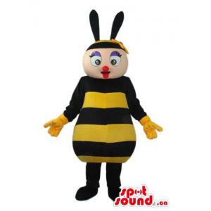 Bee Mascot Plush Com Bordos...