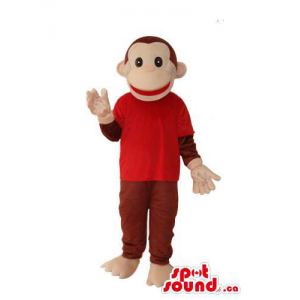 Brown Monkey Animal Plush...