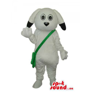 White Dog Mascot Plush com...