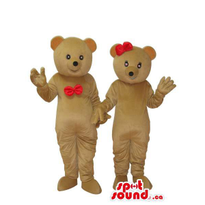 Boy And Girl Brown Teddy...