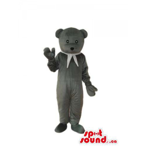 Cinza Teddy Bear Mascot...