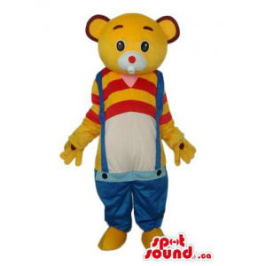 Yellow Bear Plush Mascot...