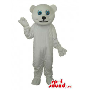 All White Bear Mascot Plush...