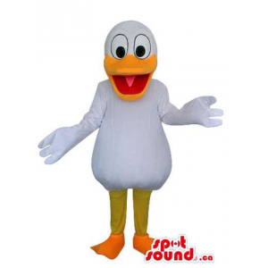 Cute Cartoon White Duck...