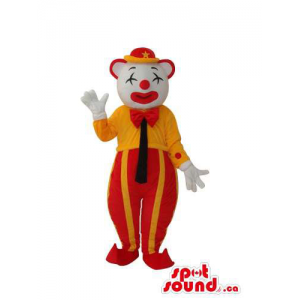 White Clown Mascot With...