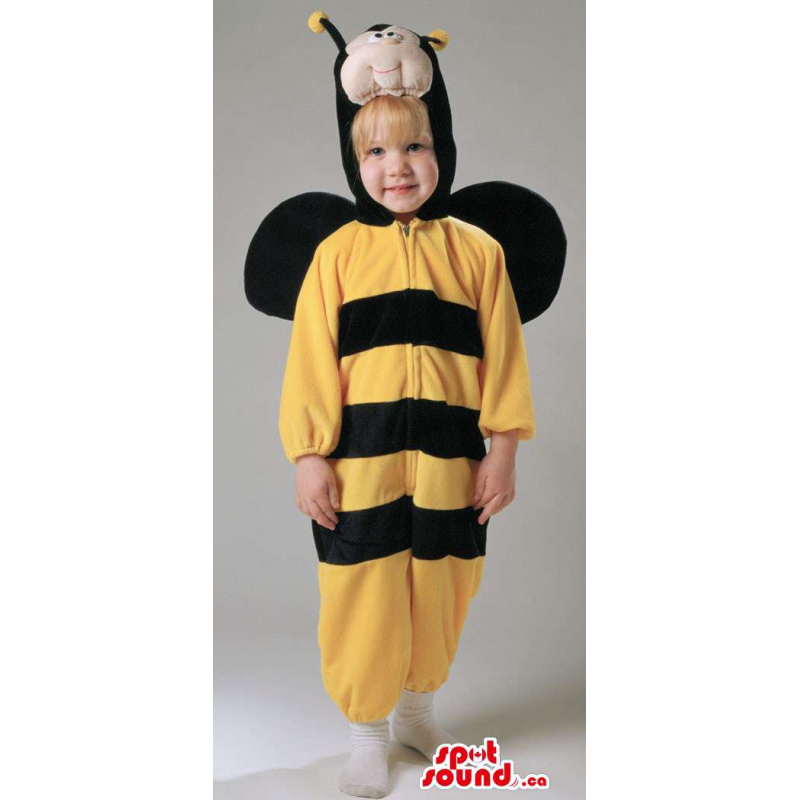 Disfraz Para Niños Abeja De Felpa Con Alas Negras Personalizable -  SpotSound Mascotas en Canadá / Estados Unidos mascota / Latin Tamaño L  (175-180 CM)