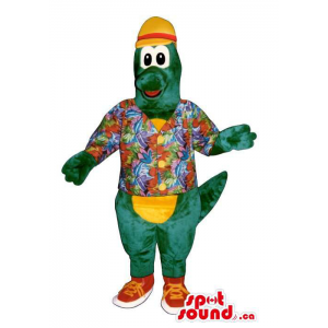 Alligator Mascot verde...