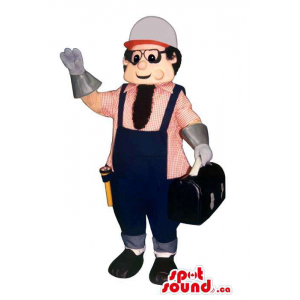 Plumber Worker Man Mascot...