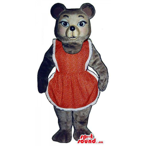 Grey Bear Plush Mascot...