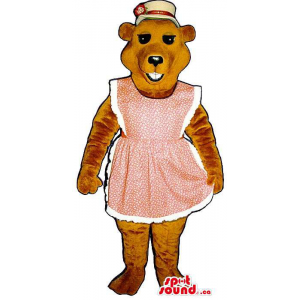 A Brown Bear Plush Mascot...