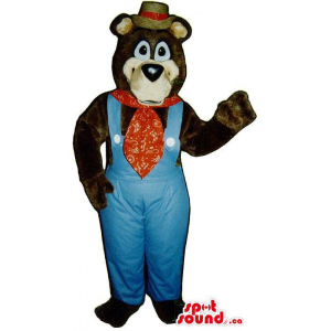Bear Plush Mascot Dressed...