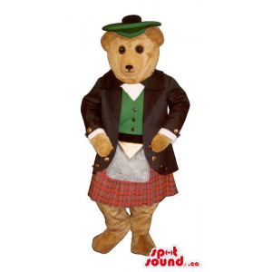 Todos Urso de Brown mascote...