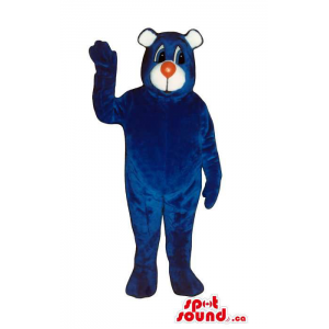 Cute All Blue Bear Plush...