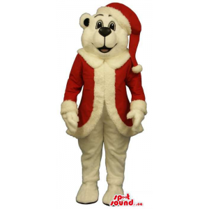 White Bear Mascot Plush...