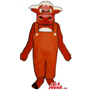 Mascota Vaca En Rojo Y...
