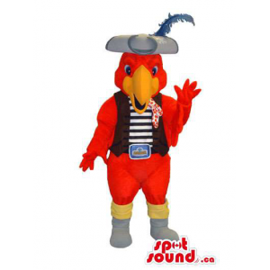 Red Parrot Mascot Plush...