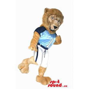 Brown Lion Mascot Plush...