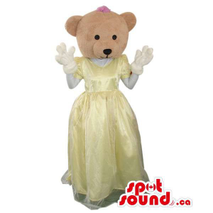 Bege Teddy Bear Mascot...