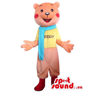 Pink Bear Plush Mascot...