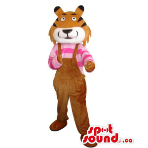 Cute Tiger Brown Mascot...