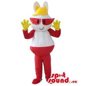 Red And White Plush Mascot...