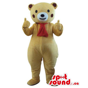 Beige Bear Plush Mascot...