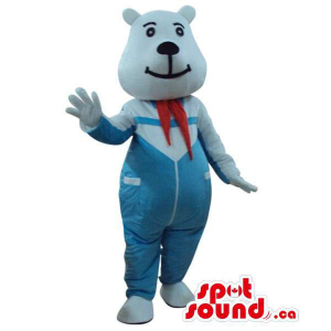 White Bear Plush Mascot...