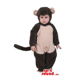 Cute Black And Beige Monkey...