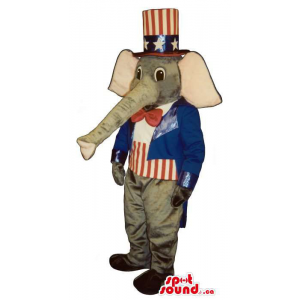 Grey Elephant Plush Mascot...