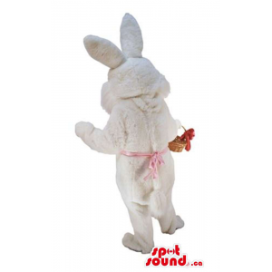 White Rabbit Mascot Plush...