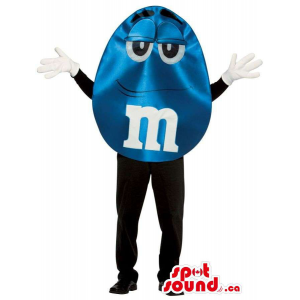 Mascota Chocolates Marca M&M'S Azul Brillante Personalizable - Mascota de comida - MASCAD004808 - SpotSound.ca