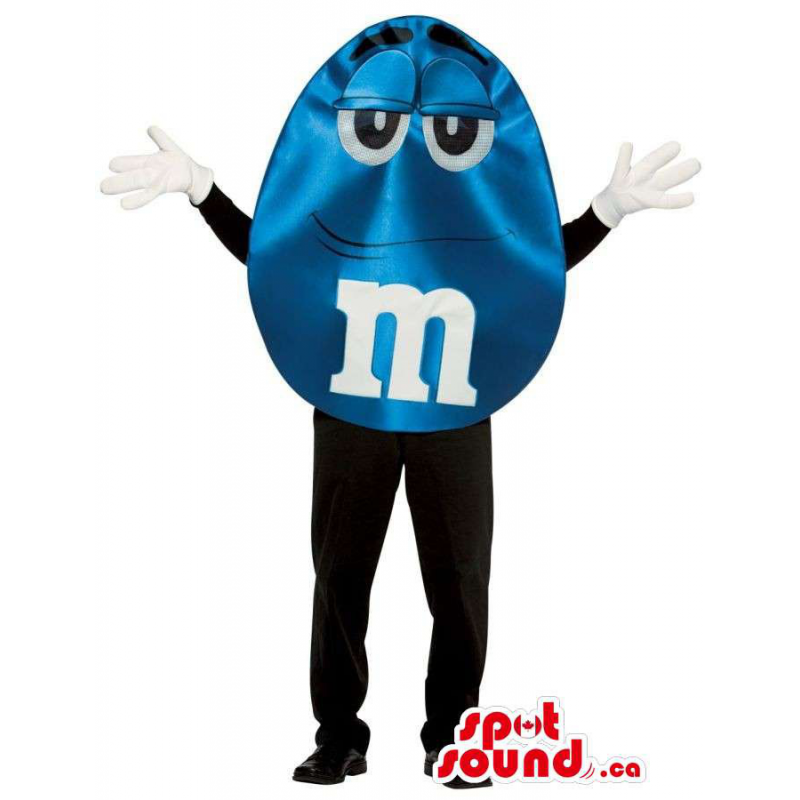 Mascota Chocolates Marca M&M'S Azul Brillante Personalizable - Mascota de comida - MASCAD004808 - SpotSound.ca