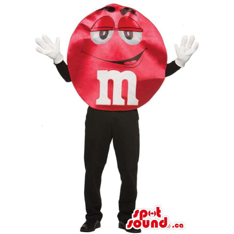 Mascota Chocolates Marca M&M'S Rojo Brillante Personalizable - Mascota de comida - MASCAD004810 - SpotSound.ca
