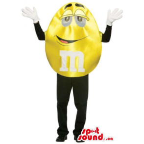 Mascota Chocolates Marca M&M'S Amarillo Brillante Personalizable - Mascota de comida - MASCAD004811 - SpotSound.ca