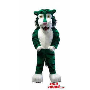 Mascota Lobo Verde De Felpa...