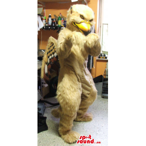 Beige Eagle Plush Mascot...