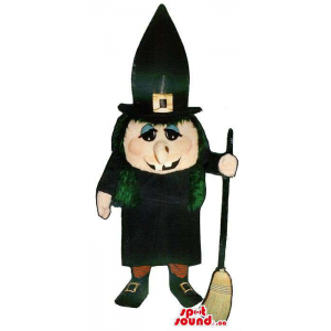 Halloween Witch Mascot With...