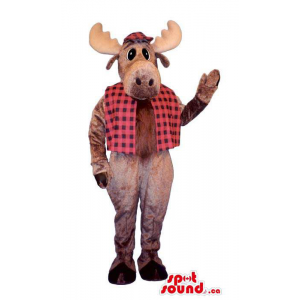 Brown Reindeer Plush Mascot...