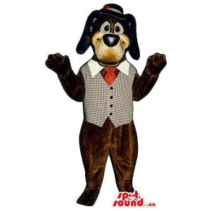 Dark Brown Dog Plush Mascot...