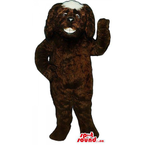 Cute Dark Brown Dog Plush...