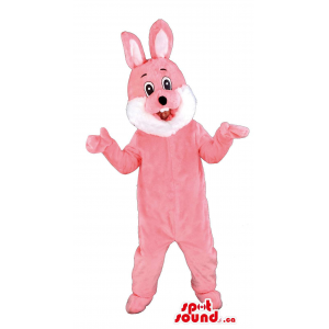 Customised Easter Bunny In Pink With White Beard