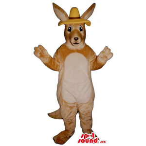 Bege Kangaroo mascote de...