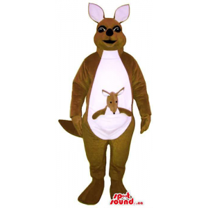 Brown Kangaroo mascote de...