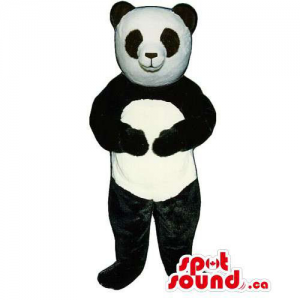 Personalizado Preto e Branco Mascote Floresta Urso Panda