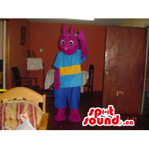 Purple Rabbit Plush Mascot...