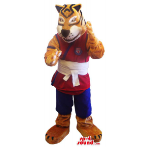 Tiger Mascot Plush Vestida...