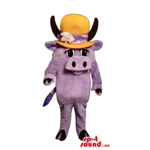 Mascota Vaca En Violeta De...