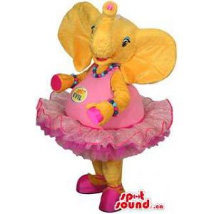 Mascote Elefante amarelo...