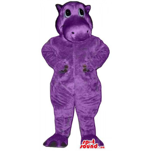 Mascota Hipopótamo Violeta De Felpa Un Animal  Personalizable